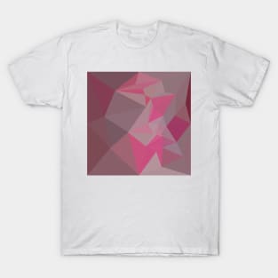 Fandango Pink Abstract Low Polygon Background T-Shirt